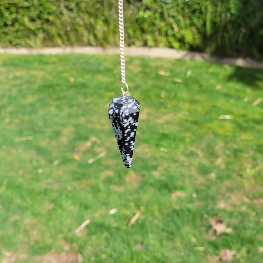 Snowflake Obsidian Pendulum Set - Picture 3 of 5